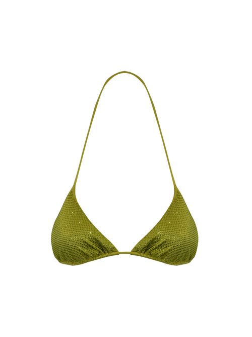 Costume da bagno top Annabelle con strass Verde Mc2 Saint Barth | ANNABELLE00351H SHINY STRASS 54